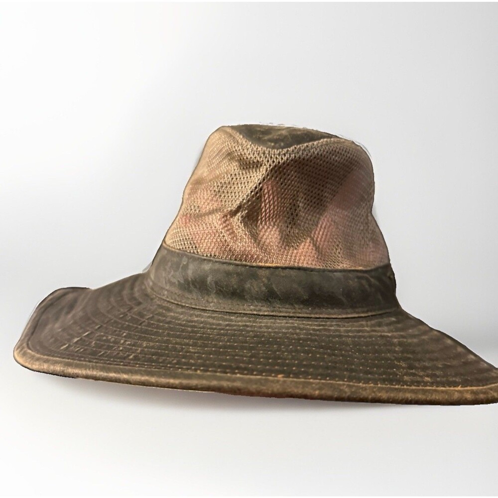 RedHead Mesh Safari Outback Hat Medium Brown Wide Brim Fishing Hiking Outdoor